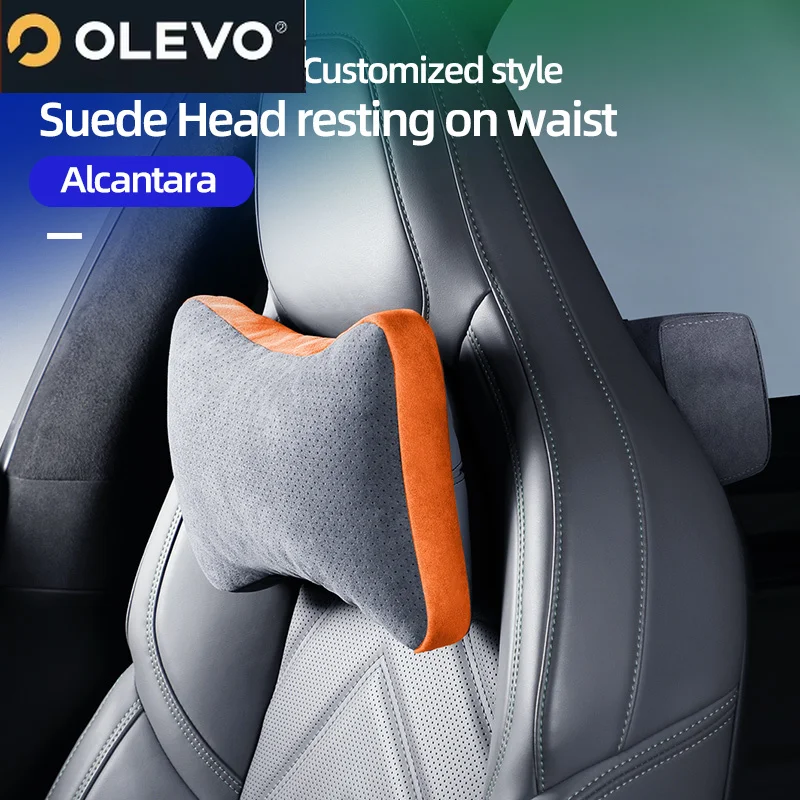 New For 2021 2022 2023 2024 2025 ZEEKR 001 Italy suede headrest Hidden arrangement Customized colors  Car interior modification