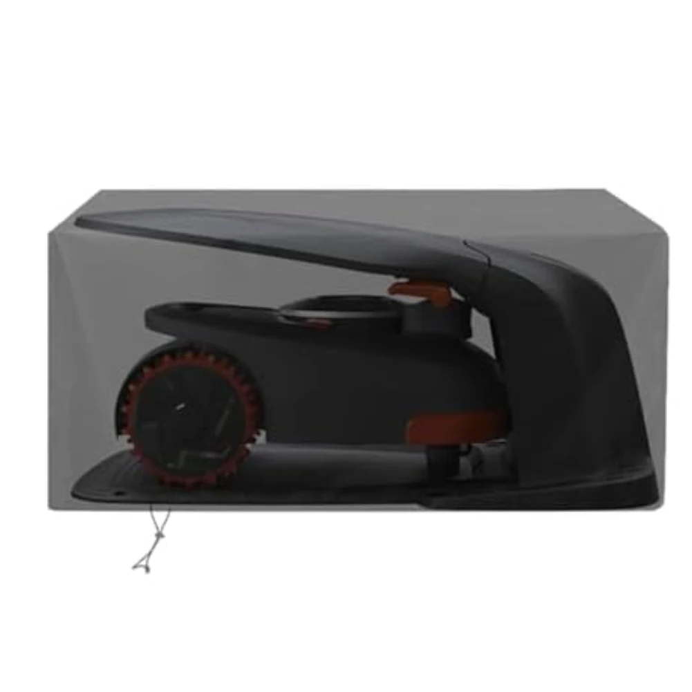 Robotic Grass Trimmer Cover 210D Oxford Waterproof Fabric Lightweight Easy Installation 78x56x36cm 94x64x46cm Black