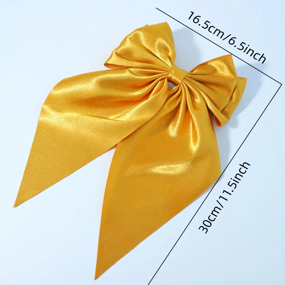 6.5inch 8pc Set of Women\'s Large Satin Layered Hair Bows Large Hair Clip Girls Hair Clips Long Ribbon Bow Hair Accessories