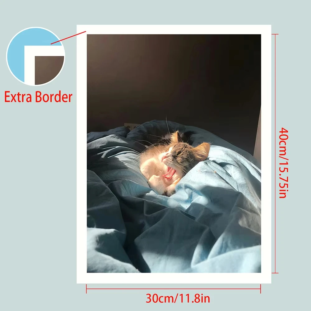 1 قطعة صورة مخصصة مع ملصق بدون إطار DIY، طباعة قماشية مخصصة لعيد الفصح، لوحة معلقة قابلة للتخصيص