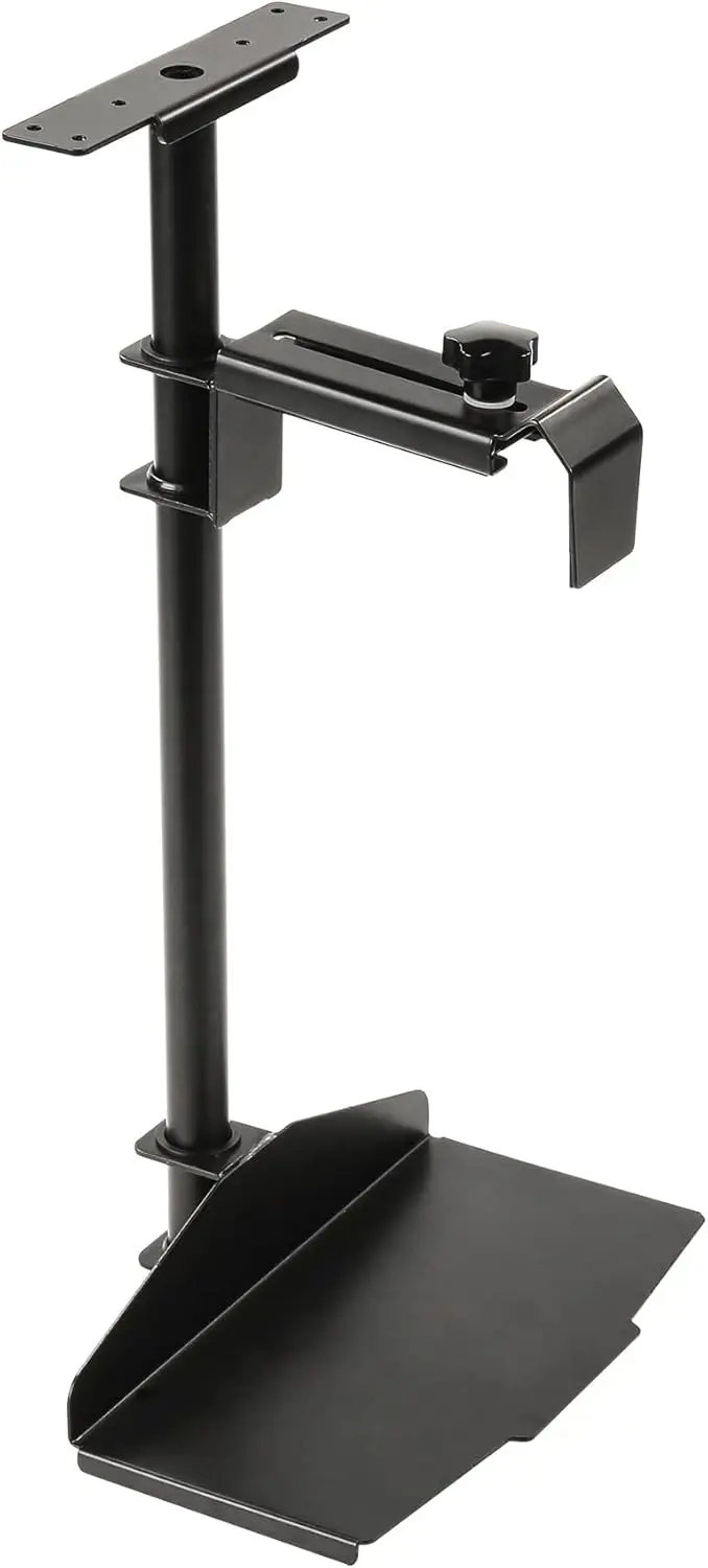 

Under Desk CPU Holder, 360° Swivel, Adjustable Width & Height, Holds 44 lbs, Fits Most PC Towers, Black