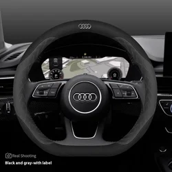 Für audi tt a1 a3 a4 a5 a6 a7 a8 sq5 rsq5 s3 s4 s5 s6 rs3 rs4 rs5 rs6 q2 q3 q4 q5 q7 q8 auto rutsch feste suede lenkrad abdeckung