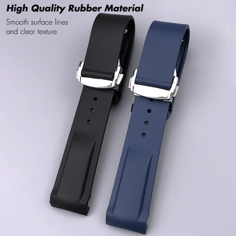 18mm 19mm 20mm 21mm 22mm Rubber Watchband for Omega Seamaster 300 Speedmaster AT150 Seiko CASIO Longines Silicone Watch Strap