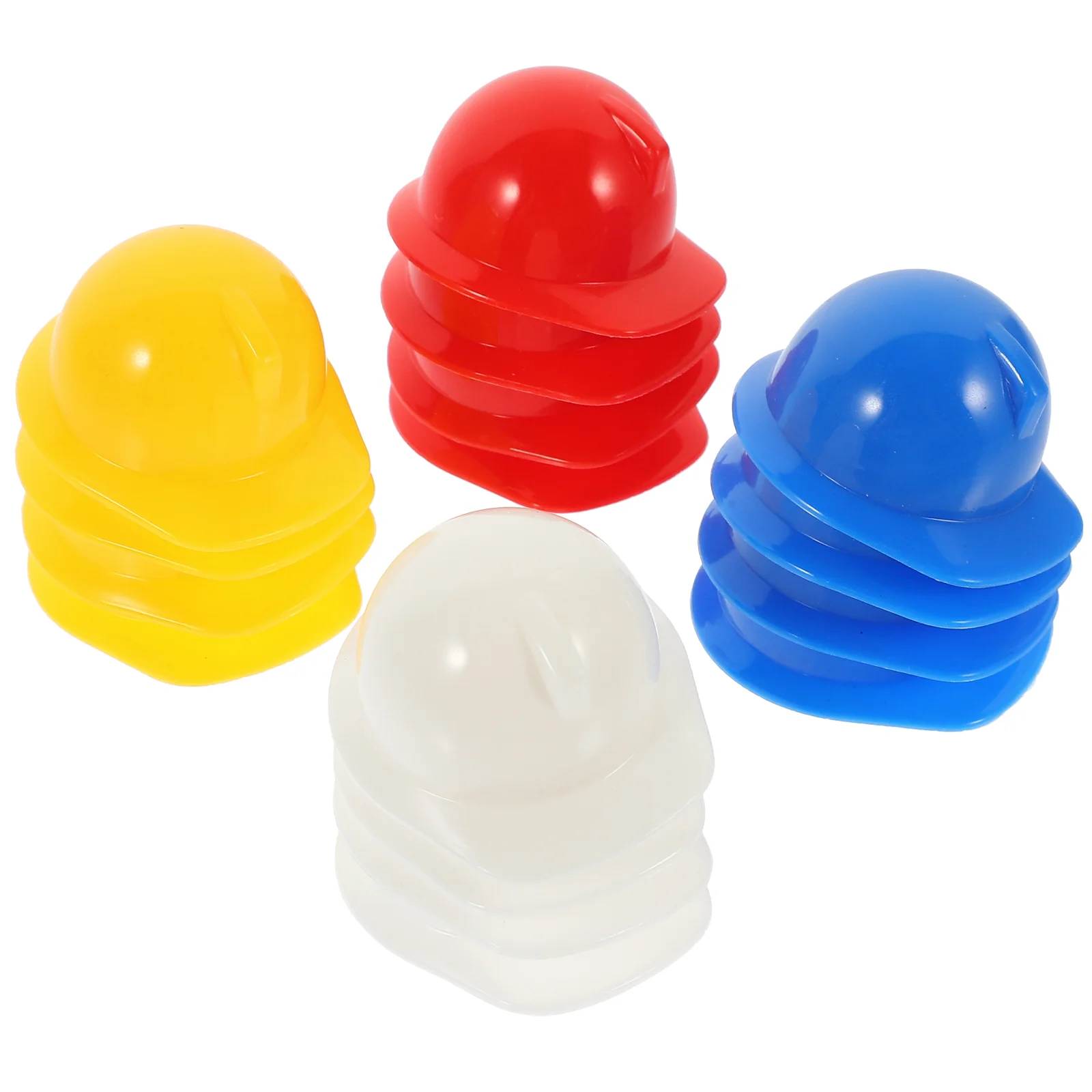 40 Pcs Mini Construction Hat Safety Pet Decor Infant Toys Worker Plastic Helmets The Party Baby