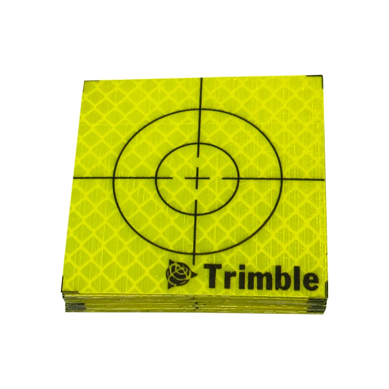 100pcs Fluorescent Green Sheet Reflective Sticker Size 60mm 20 30 40 50 80mm Reflector Sheet For Trimble Total Station Survey