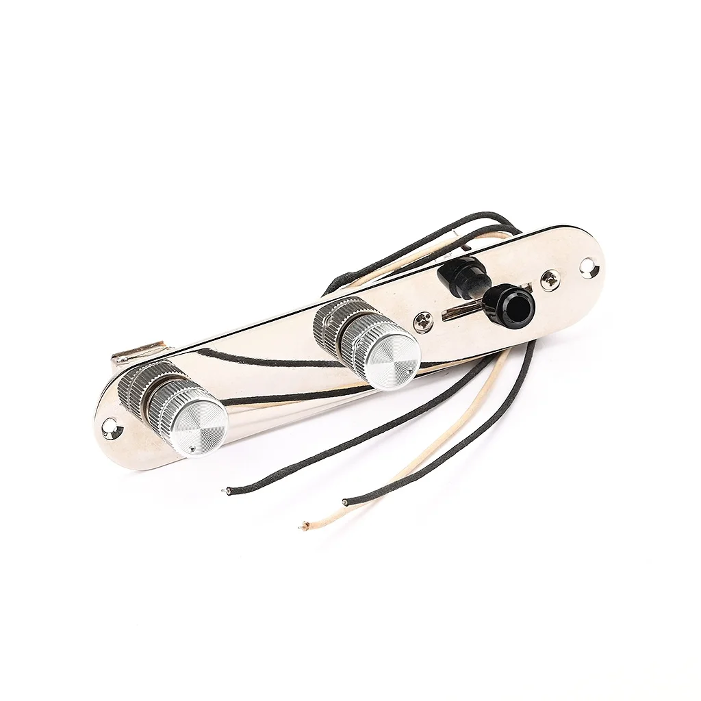 

L71AChrome 3 Way Wired Loaded Prewired Control Plate Harness Switch Knobs for Tele Telecaster Guitar Parts