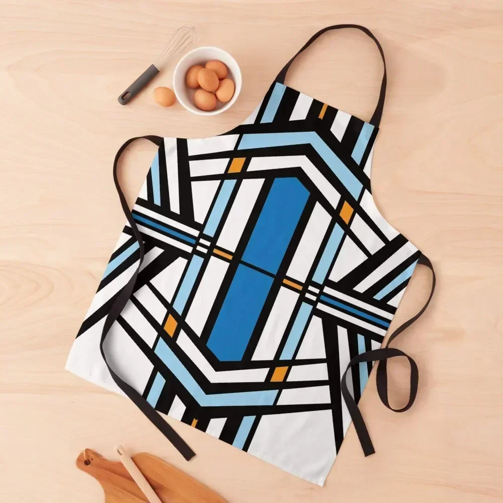 

Mid Century Modern Lakeland Blues Apron Hairdressing Hairdresser Accessories Customizable Waiter Uniforms barber uniform Apron