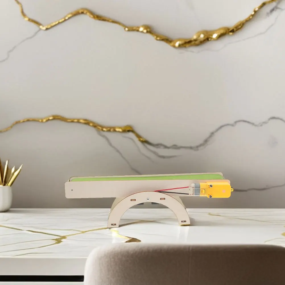 Conjunto de haste de correia transportadora elétrica, 2 peças, kit educacional diy para crianças, projetos de engenharia científica, aprendizagem portátil