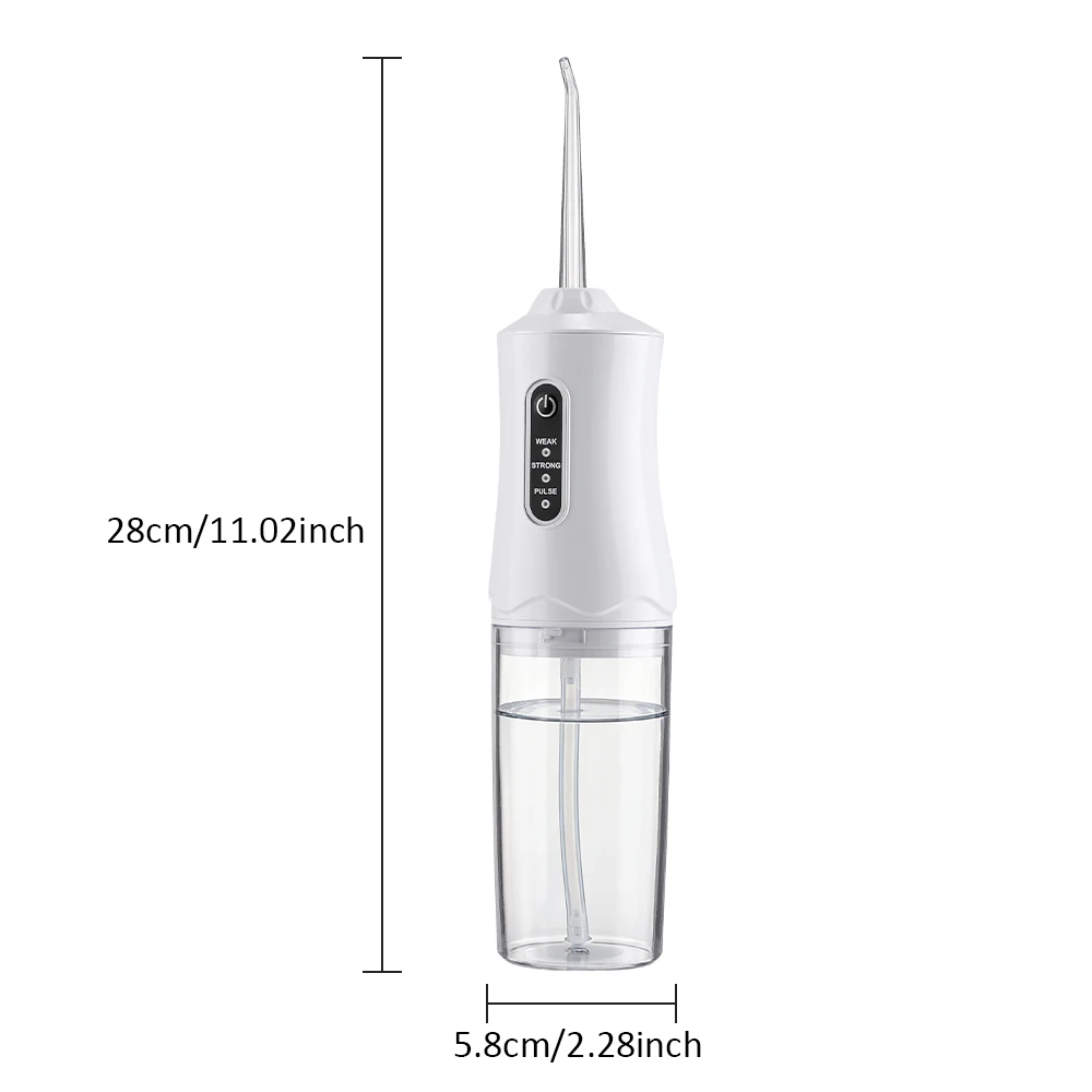 3 Modes 5 Nozzles Water Flosser 1600 Pulses/min 0.6mm Fine Jet Food Grade High Pulse Oral Irrigator for Teeth Cleaning Gum Care
