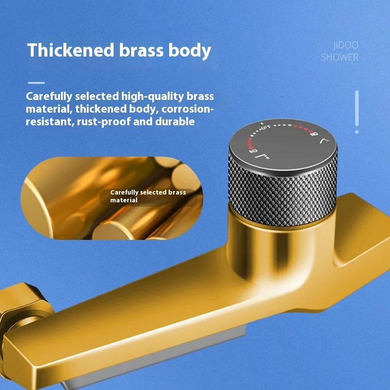 ガンメタルグレーの真鍮製タブシャワー蛇口 - 浴室用温水/冷水混合バルブ、デュアル機能付き全真鍮製バス器具