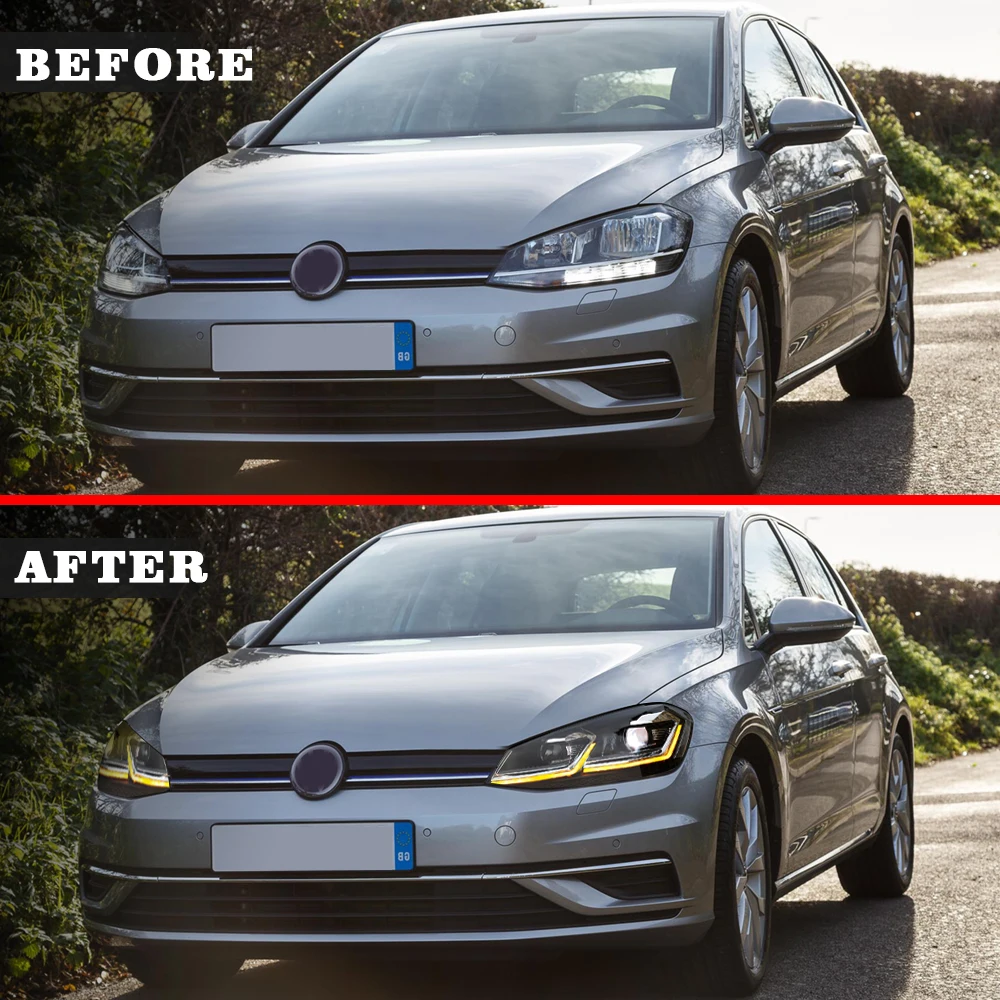 Archaische LED-Scheinwerfer passend für GOLF 7-Scheinwerfer mit sequentiellem Blinker 2014–2017 für Golf Mk7 mit 7,5-Look