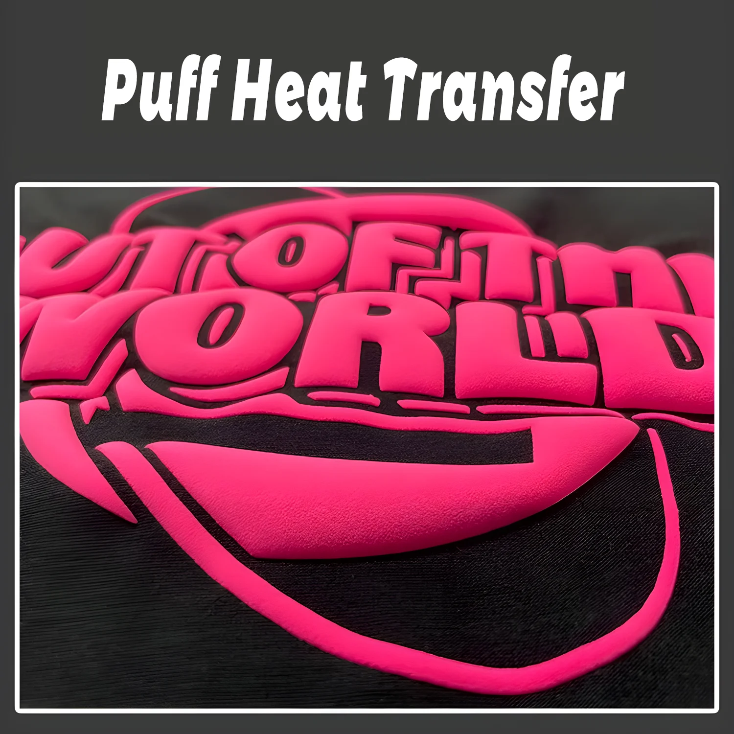 

Custom Your Design Or Picture Iron On 3D Puff Heat Transfer Stickers for DIY T-Shirt