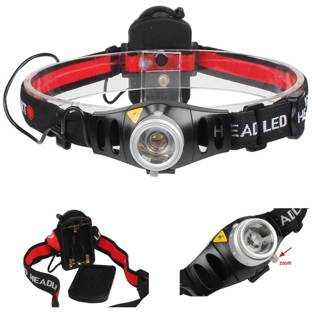 New LED Waterproof Headlamp Adjustable Brightness Focus 2 Modes Head Light Torch 500 Lumens For Home Outdoor Fishing Camping