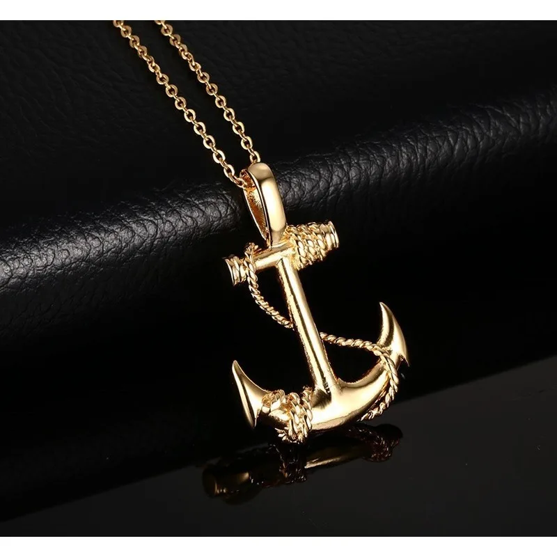 Pirates of the Caribbean anchor necklace vintage hot sale men's necklace personality fashion accessories