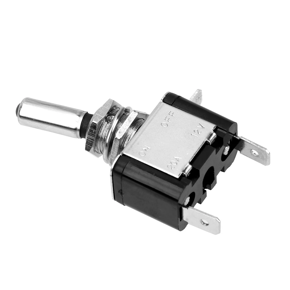 1 pz 12V 20A interruttore a levetta LED interruttore Auto copertura Auto luce a LED con copertura protettiva SPST Toggle interruttore a bilanciere