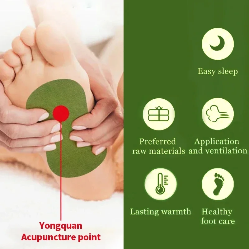 Coussinets pour les pieds en bois d'absinthe, Patch de soin pour les pieds, Patch d'acupuncture, soulage le Stress, nettoyage en profondeur, Patch thermique pour la course à pied et l'entraînement