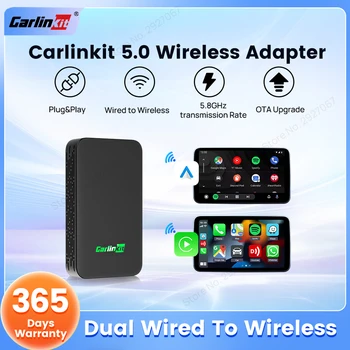 2air CarlinKit 5.0 무선 카플레이 안드로이드 자동 어댑터, 마쓰다, 쉐보레, 볼보, 포드, 도요타, 포르쉐, 하발용, 2 인 1 카 플레이 박스