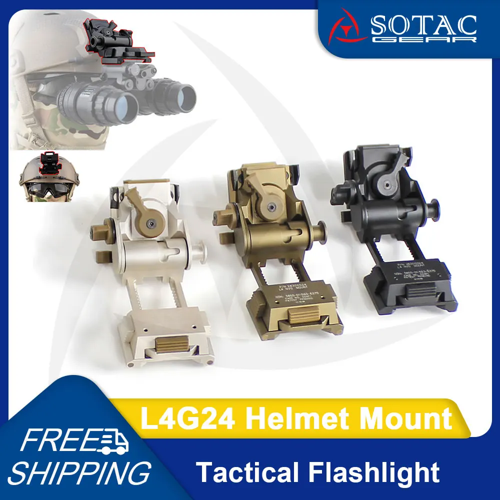 SOTAC GEAR Aluminum Tactical L4G24 Helmet Mount OPS Weapons NVG MountL 4G24 Accessories High-quality