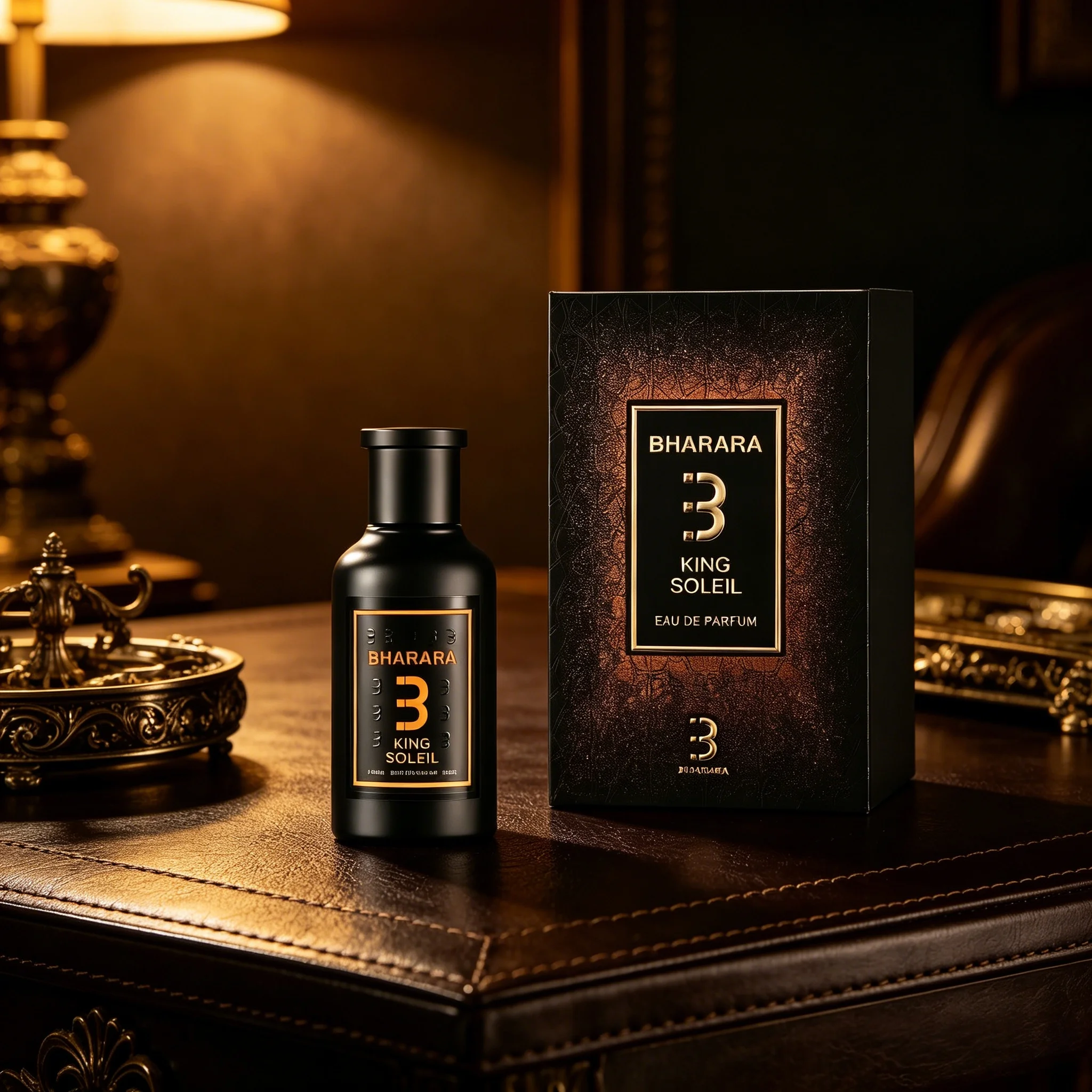 Bharara King Soleil Eau de Parfum, Rich Long-Lasting Oriental Woody Fragrance for Men, Luxurious Perfume, Perfect Holiday Gift