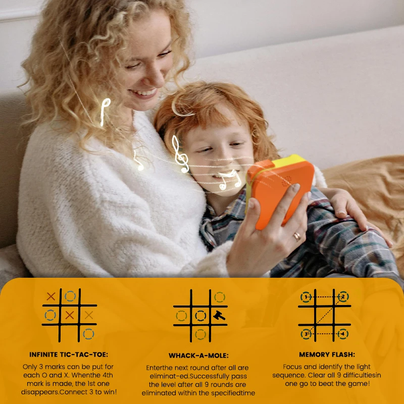 لعبة تيك تاك تو للأطفال ألعاب إلكترونية لعبة Noughts and Crosses تدريب الذاكرة ألعاب السفر المحمولة اللانهائية للأطفال والكبار