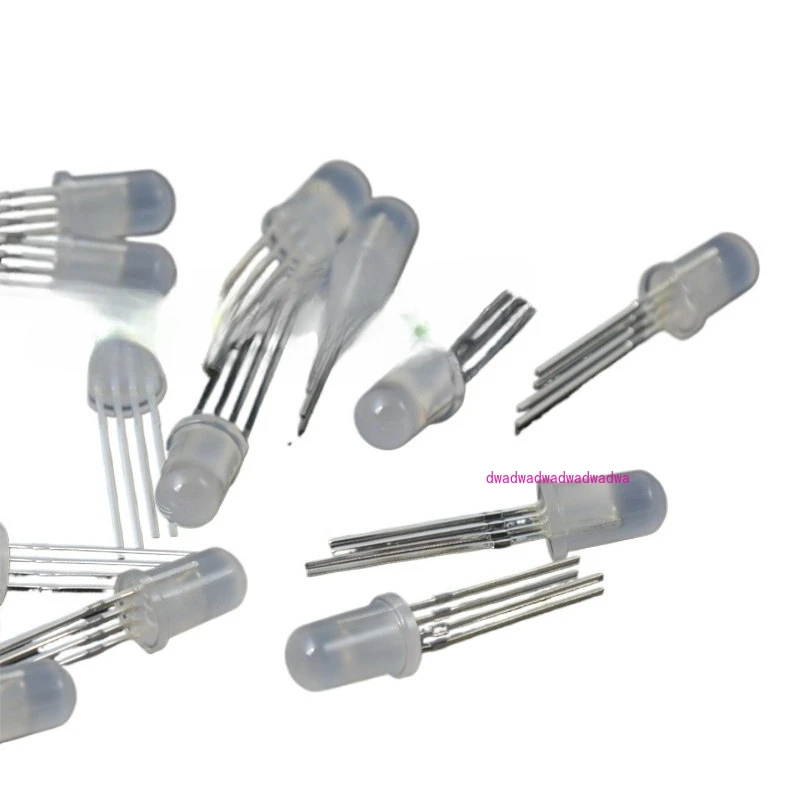 

PL9823 IC built-in 9823 F5 5mm full-color led lamp beads, point light source, module, exposed lamp 5V