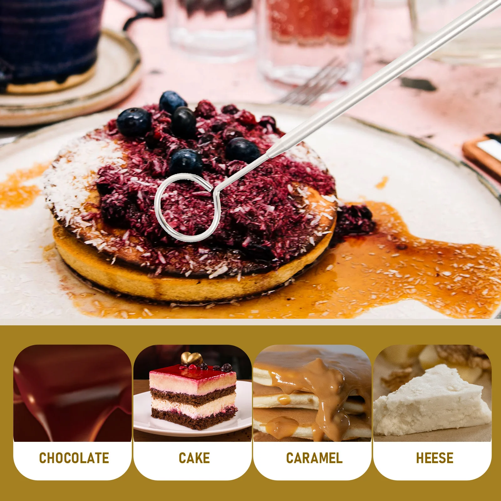 

1Set Round Forks for Chocolate Making Rustproof Dipping Tools Set Ideal for Truffles Candies Desserts Fondue Parties Restaurant