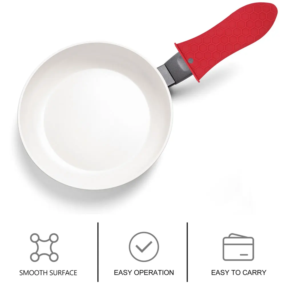 

Silicone Pot Holder Heat Resistant Anti Hot Kitchen Tools Cookware Parts Handle Sleeve Protector Easy Clean