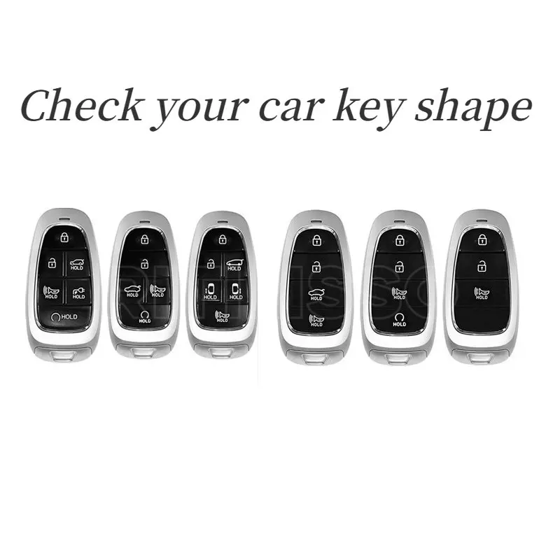 TPU Car Key Holder Case Cover For Hyundai Tucson Solaris Sonata Hybrid NEXO NX4 Santafe Dn8 4 Buttons 2020 2021 2022 Accessories