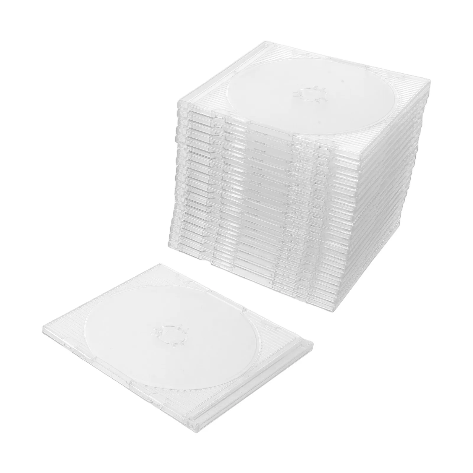 20Pcs Transparent 8Cm Mini Cd Jewel Case Plastic Disc Holder for 3 Inch Audio Cd Dvd-R Camcorder Mini Dvd Storage Protection