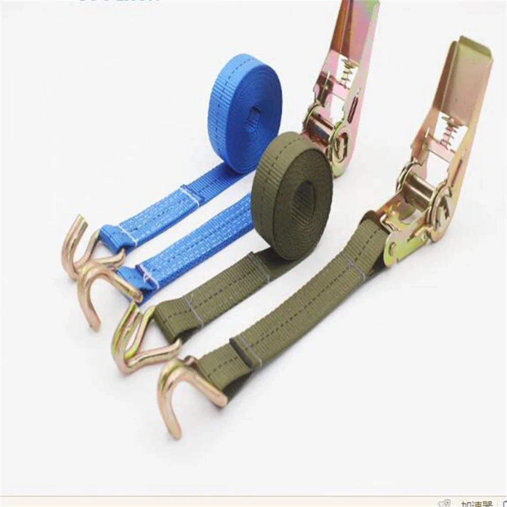 Fascio a doppio gancio da 1 pollice con tenditore a cricchetto fascetta di fissaggio per cintura in poliestere con tendicinghia 25MM 1 metro di lunghezza