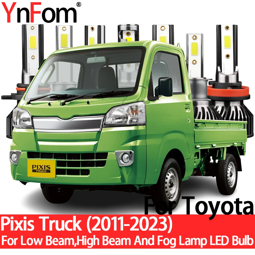 

YnFom Toyota специальные светодиодный ные фары комплект ламп для Pixis Truck S20 S50 2011-2021 ближний свет, дальний свет, противотуманные фары, автомобильные...