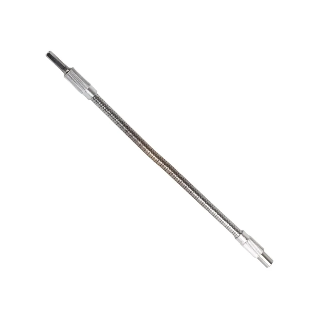 300mm Length Flexible Drill Bit Extension 1/4 Inch Hex Shank 360° Bendability Bendable Screwdriver Bit Link 11.8 Inch