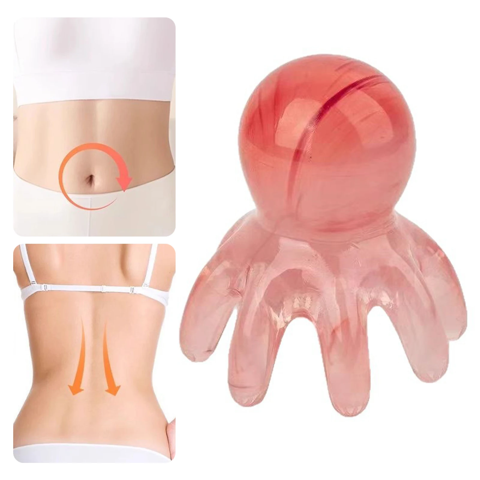 

Octopus Shape Scalp Massage Comb 8-Tentacle Head Scratcher Comb Portable for Home Office Massage