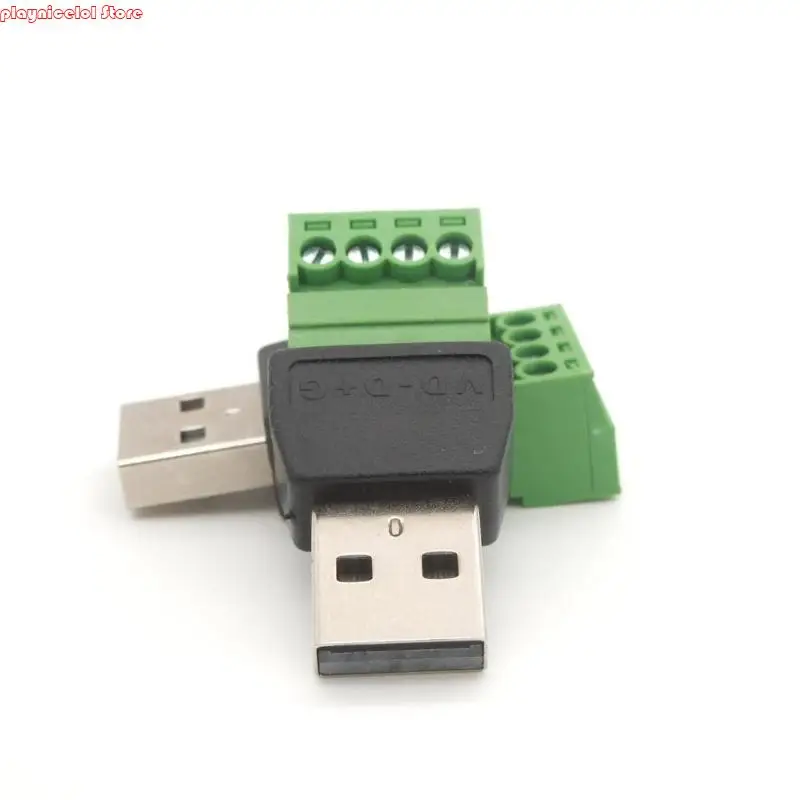 Conectores USB soldados e8ba plugues machos USB 2.0 Adaptadores parafuso Adaptadores