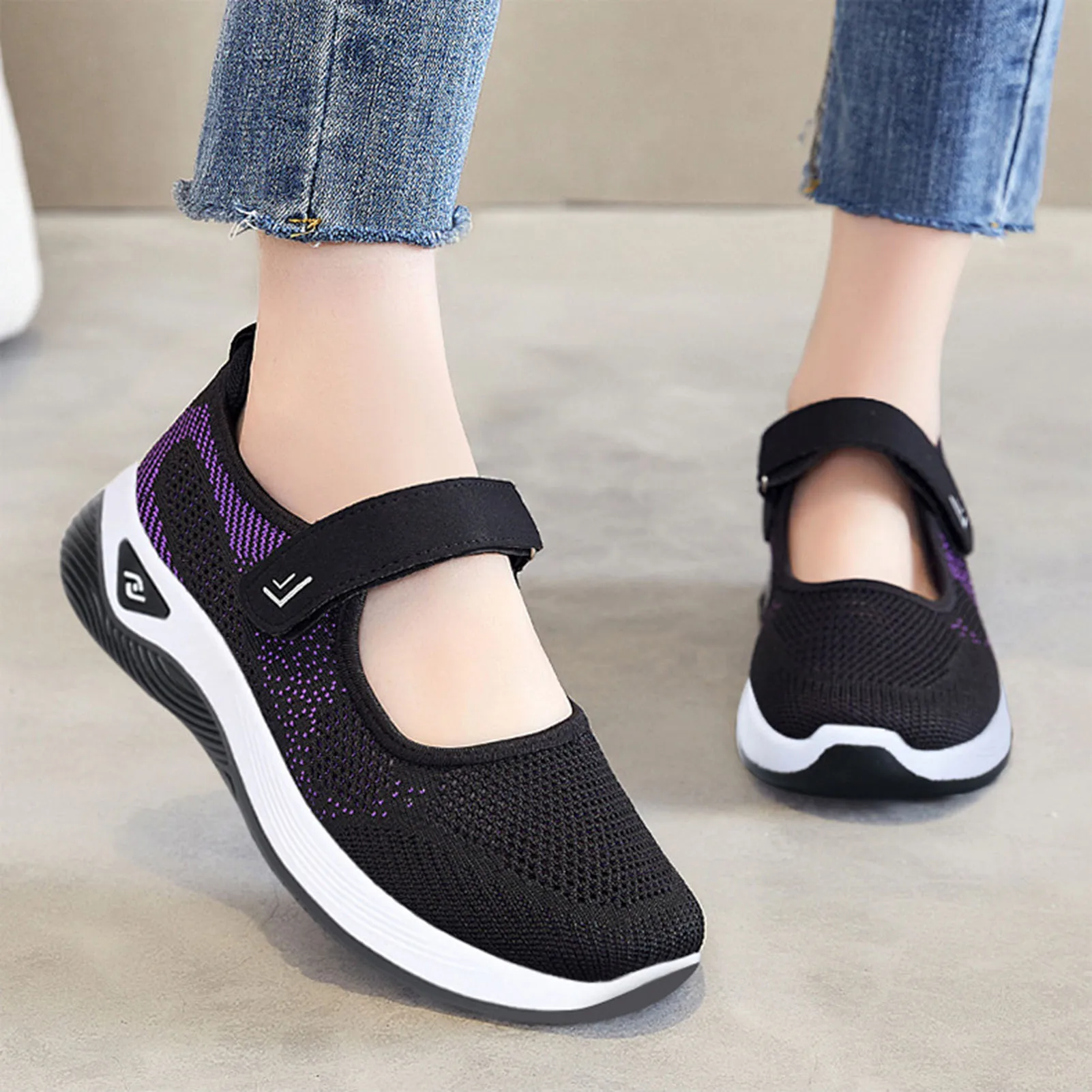 Womens Casual Mesh Shoes Breathable Mesh Walking Shoes Suitable for Camping Indoor Walking