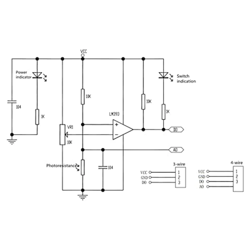 5MM LDR fotosenzitivní senzor modul senzor modul digitální lehký detekce LM393 3 kolíků pro arduino