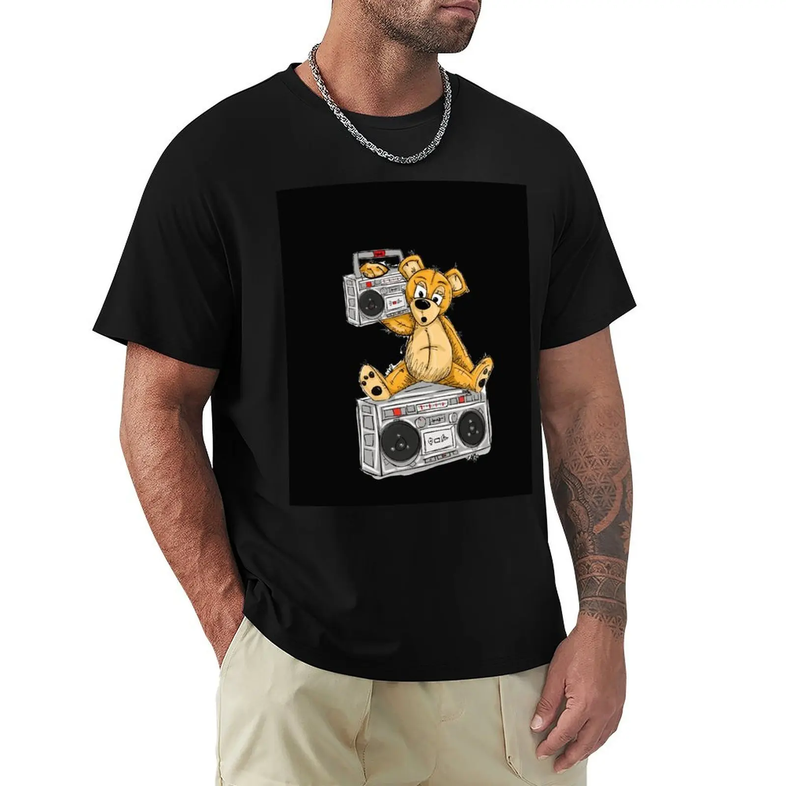 

Dj Teddy Bear Boombox T-Shirt new gifts and t-shirts funny shirt cotton anime plain white t shirts men