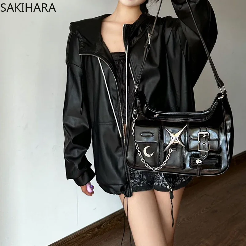 

Y2K Aesthetic New Arrive Sweet Solid Color All Match Handbags for Women Chains Designer Bags Luxury PU Leather Bolsas De Mujer