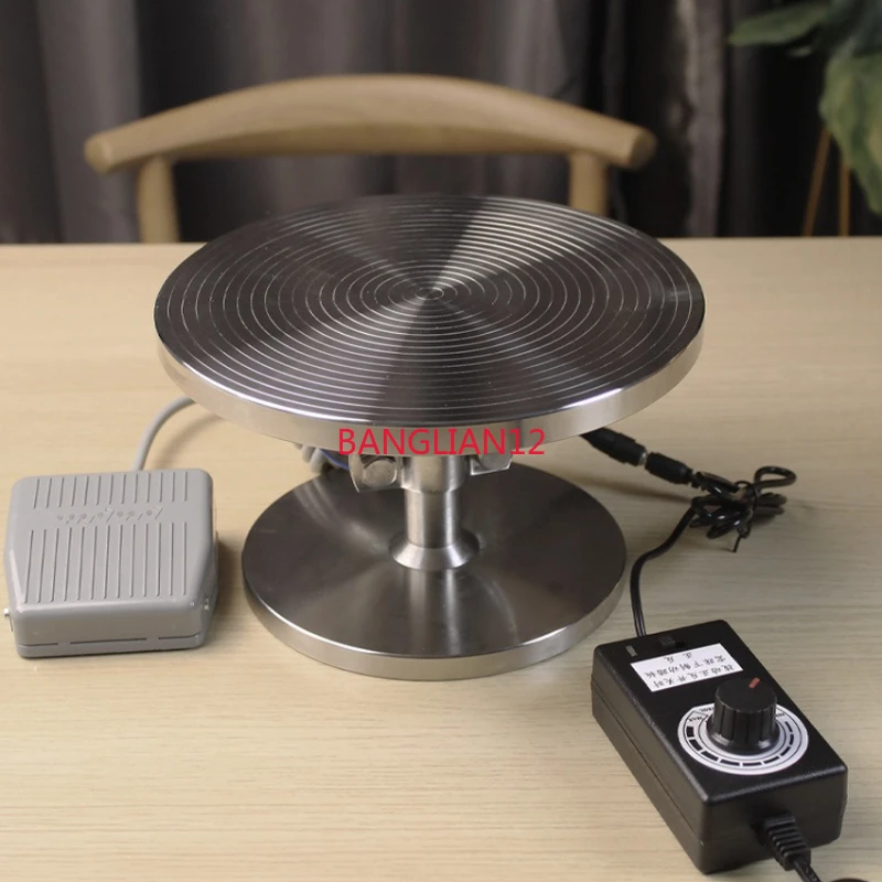 

Pottery turntable, stainless steel electric turntable, pottery tools, painting and gold tracing