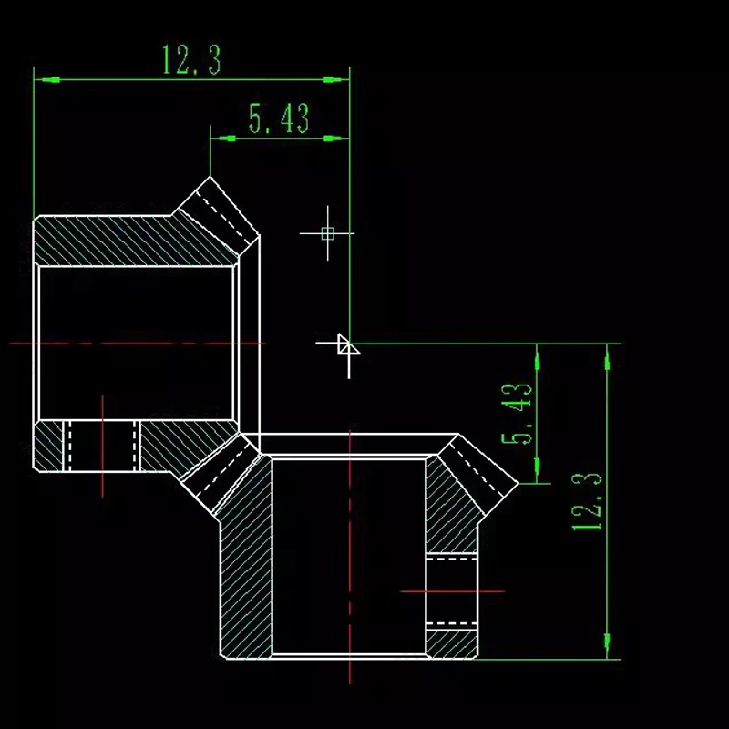 Pignon d'arbre en métal en laiton pour transmission de modèle RC, engrenage biseauté, entraînement à angle droit, résistant, ModContin0.8, trou d'arbre, 6mm, 15T, 90, 10 pièces