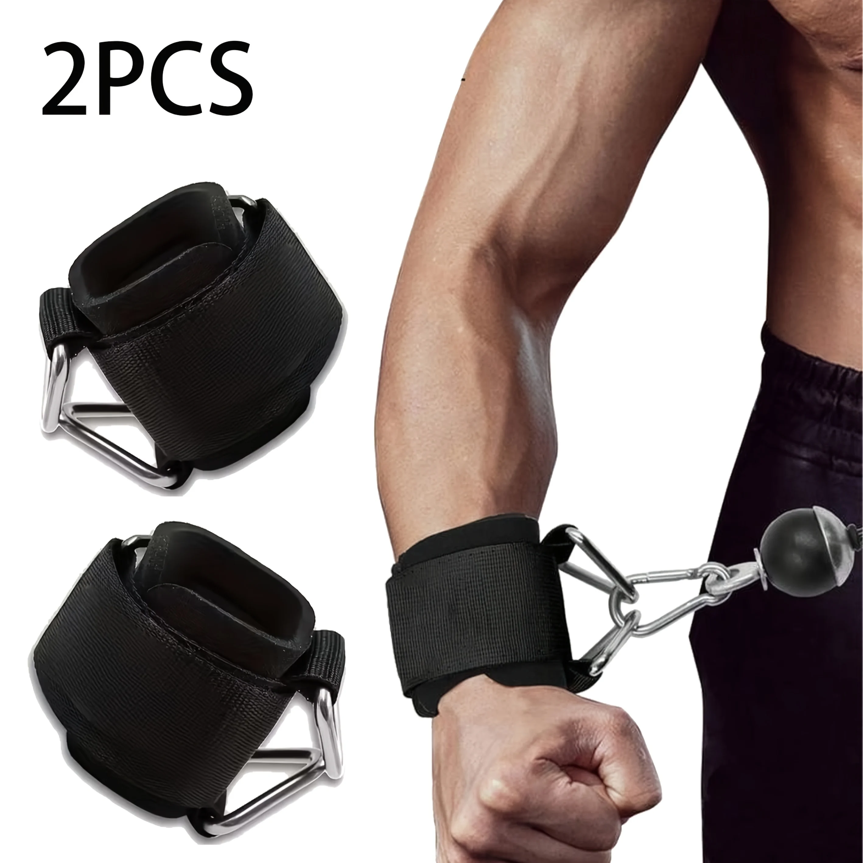 1 Stück verstellbares Fitness-Armband mit rutschfestem Design | Robust, Geeignet für Kabelzuggeräte, Gewichtheben, Klimmzüge, Fitnessstudio