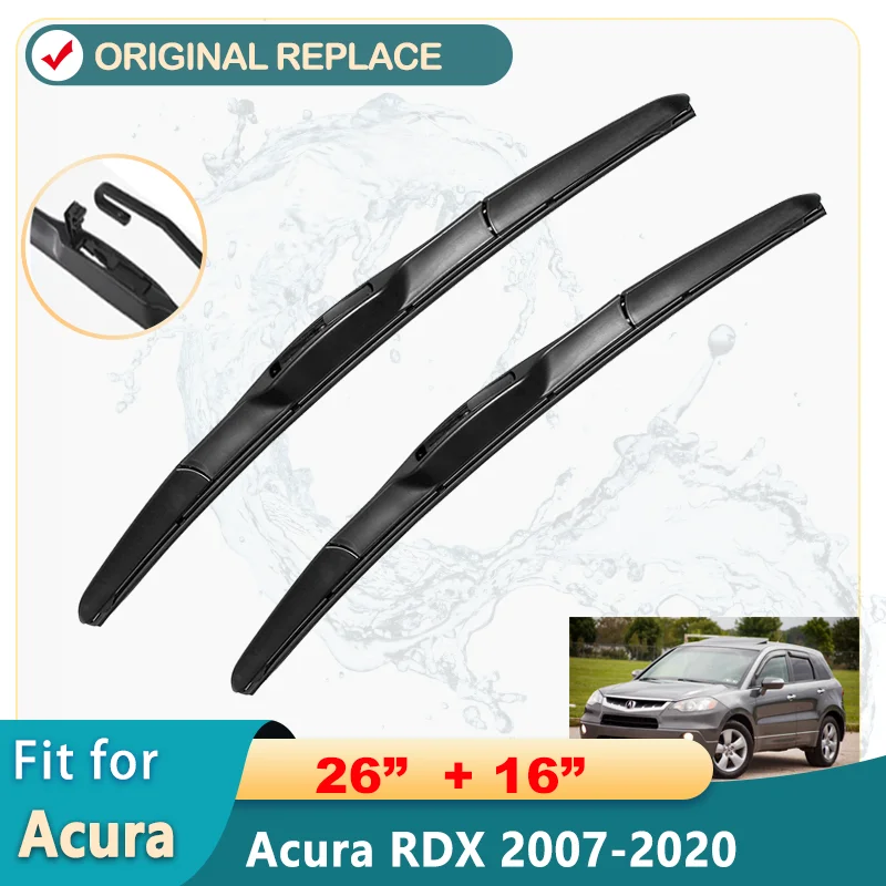 

Car Wiper For Acura RDX 2007-2020 Front Wiper Blades Soft Rubber Windscreen Wipers Auto Windshield 26" 16" 650mm 400mm