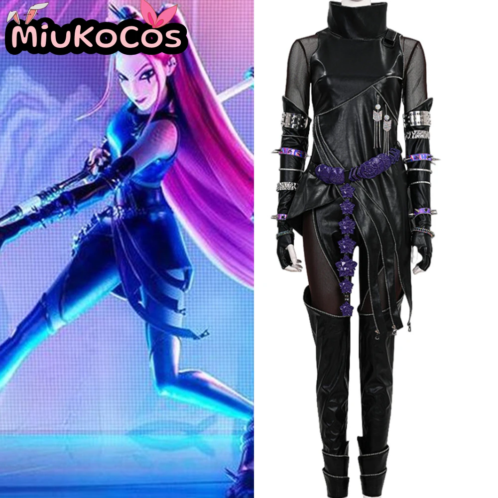 

Mira Black Tight Leather Costume Singing Stage Outfit Cosplay Costume Premium Edition MiuKoCosplay KPop Demon Hunters Cosplay