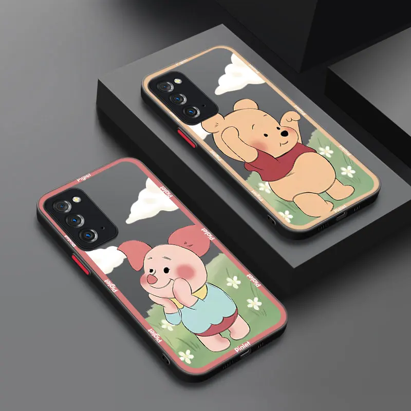 Winnie The Pooh Piglet Phone Case For Samsung Note 10 20 M01 M02 M30 M40 M60 S M23 M33 M42 M52 M53 5G M11 M20 M22 M31 M32 M51M62