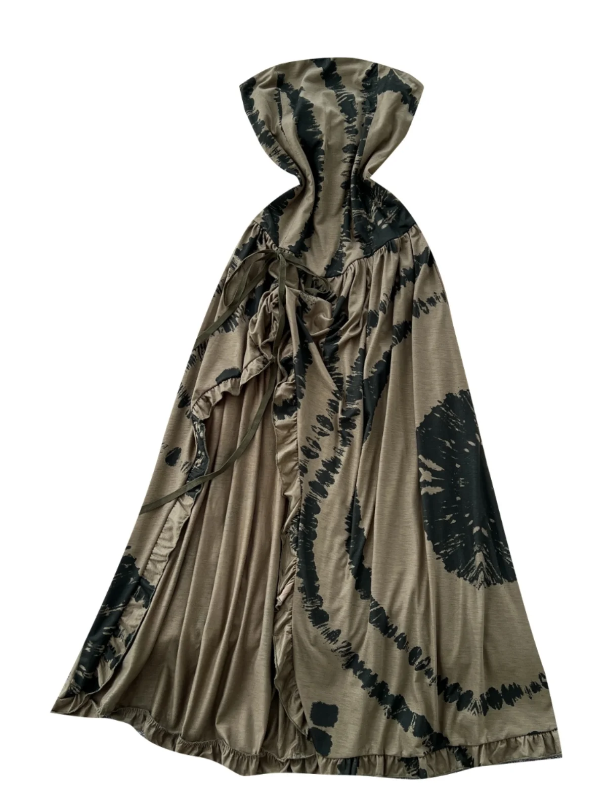 Vaion Vibes imprimé fleuri Maxi Dr jupe trapèze taille haute pour femme Design fendu Svel coréen Sle banlieue Dr