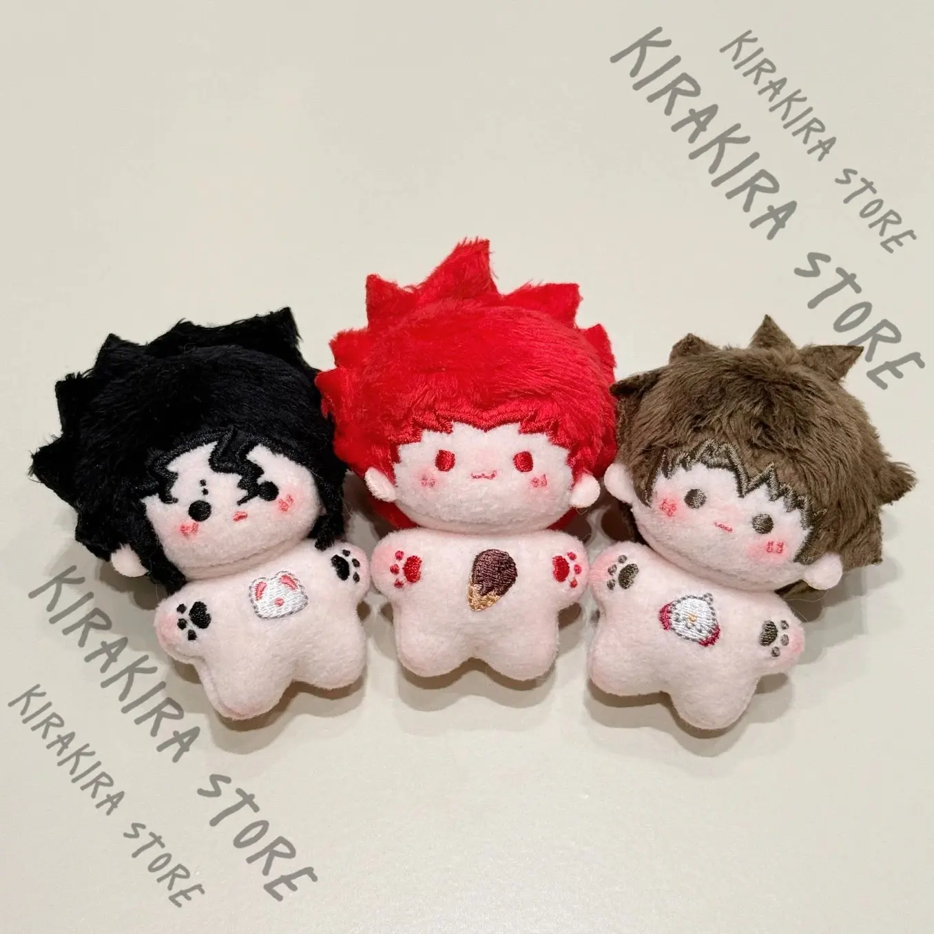 

Haikyuu!! Sakusa Kiyoomi Ushijima Wakatoshi Tendo Satori 5cm Cotton Keychain Cosplay Fluffy Pendant Keyring Ornaments Xmas Gift