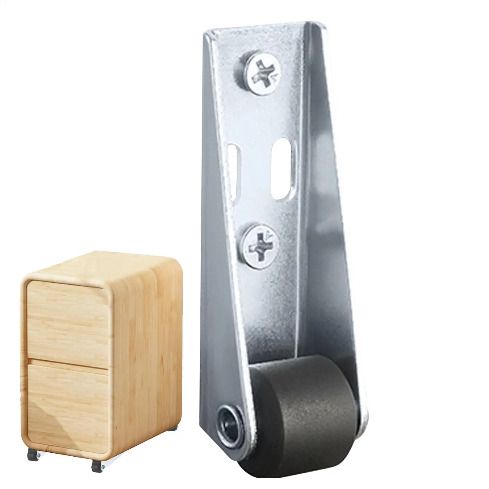 Smooth Moving Directional Casters Furniture Caster Flat Push Telescopic Wheels Long Bracket Silent Wheel for Furniture Repair