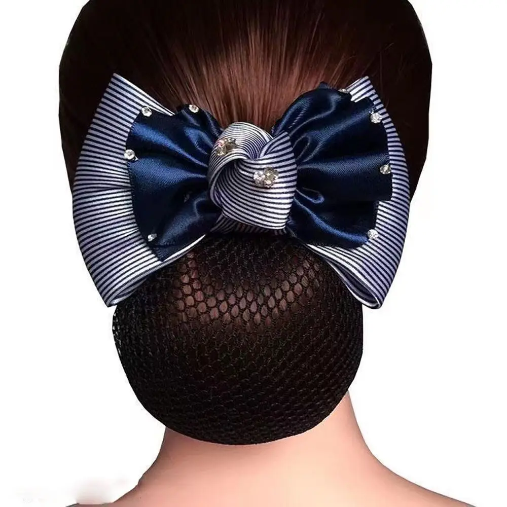 

Retro Gift Elegant Cloth Headdress Rhinestone Women Hairpin Korean Syle Headwear Hairnet Mesh Snood