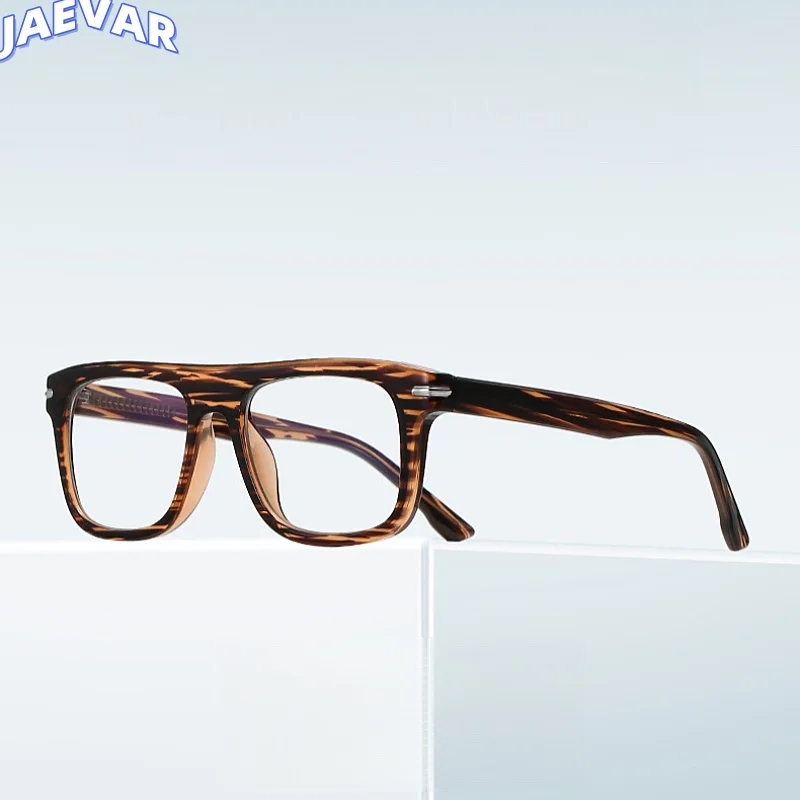 

Sheet Metal Eyeglass Frame Fashionable Square Men's And Women's Eyeglass Frame Anti Blue Light Optical Prescription Frame 2199