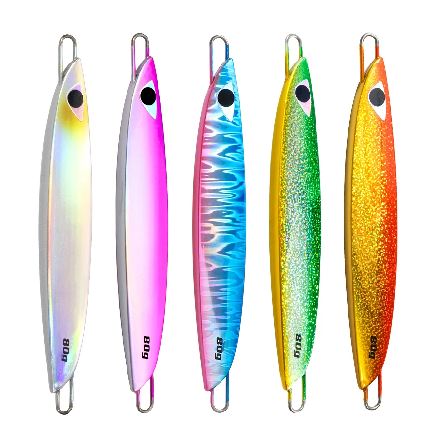 CASTFUN 40g 60g 80g Saltwater Fishing Lure Metal Jigs Slow Pitch Jigs Sea Fishing Bait